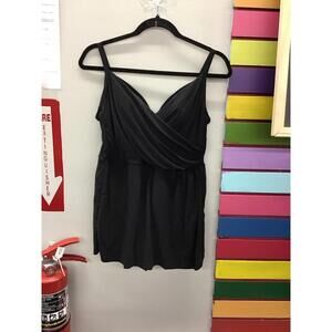 Dreamshaper by miracle suit ruby romper swim suit size 8 new black QVC